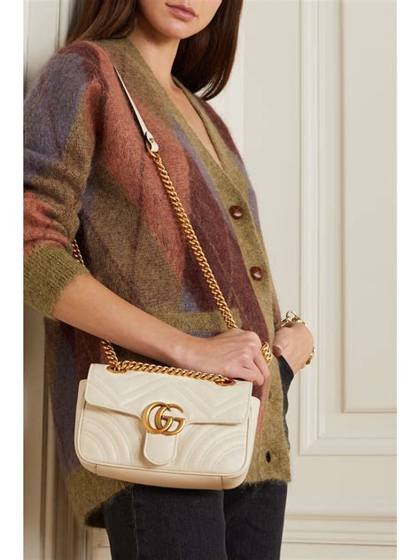 gucci beige marmont quilted-leather shoulder bag|gg marmont large shoulder bag.